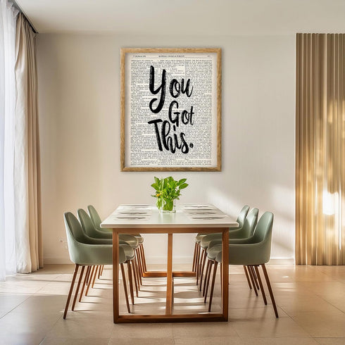 Posterizer 1 pcs-You Got this, positive quote wall art-Motivational & Inspirational Art-Gift for Men Women Entrepreneur Teens-Decor for Home & Off...